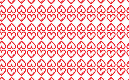 hand drawn doodle red hearts shape seamless pattern heart for wedding, mother, woman or valentines...