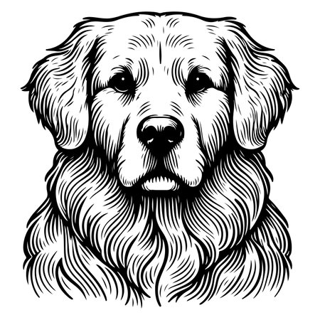 hand draw line art cute puppy dog doodle, continuous single clean drawing line dog cartoon style coloring book page for kid vector illustration on white backgroundのイラスト素材