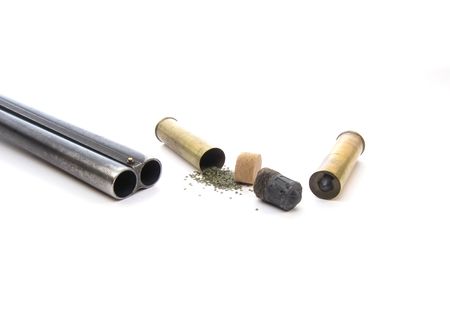 The Old handgun, patron and one more not ready brass patron.