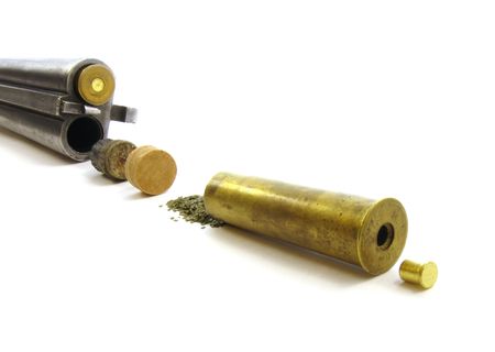 The Old handgun and patrons.の写真素材