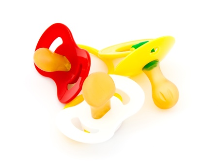 Children's nipple on a white background.の写真素材