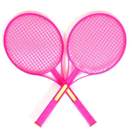 tennis rackets isolated on a white background