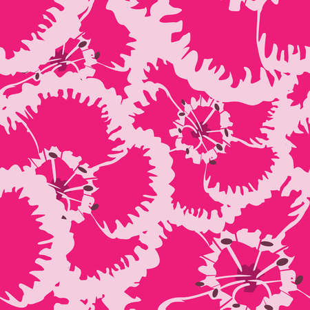 Vector seamless retro pattern, carnation flowers. Can be used for web page background, fills drawings, wallpapers, surface textures.の写真素材
