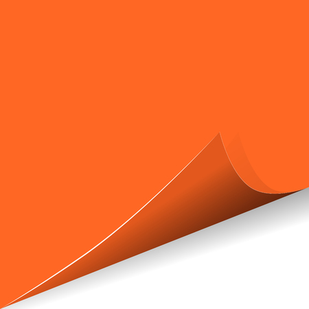 Vector illustration in the form of a sticker with a bent angle.のイラスト素材