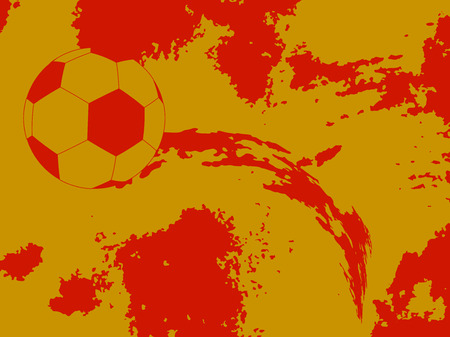 Flying soccer ball on isolated background.のイラスト素材