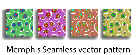 Cover template with figures of geometry memphis style for brochures, posters, banners.のイラスト素材