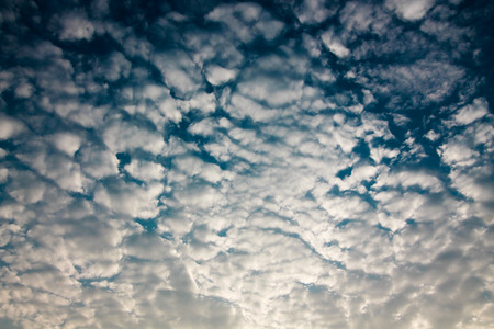 Sky of happiness on blue sky in the evening の写真素材