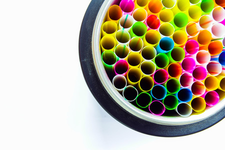 of fun colors on a white background の写真素材