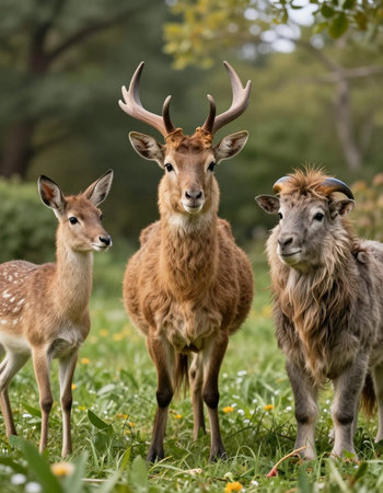 Fallow deer (Cervus elaphus). Wildlife animal.の写真素材
