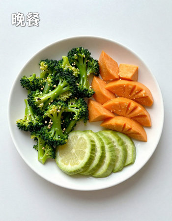 Fruit and vegetable stir fry with sesameの写真素材