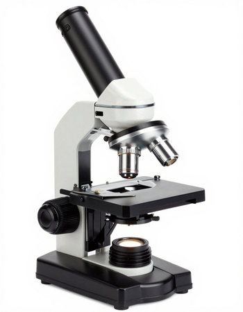 Microscope isolated on white background. Microscope isolated on white background