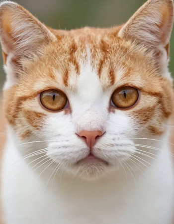 Close up portrait of a cat with yellow eyesの写真素材