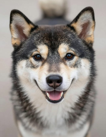 Portrait of an Alaskan Malamute. Close-up.の写真素材