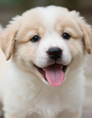 Cute Golden Retriever Puppy. Selective focus.