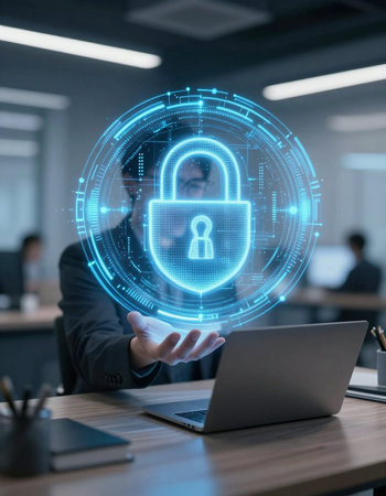 Cyber security, Data protection, information safety and encryption. Internet and technology concept.