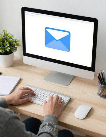 Mail Communication Connection message to mailing contacts phone Global Letters Networking Concept