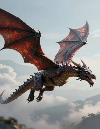 dragon flying in the sky, dragon flying in the sky, dragon flying in the sky