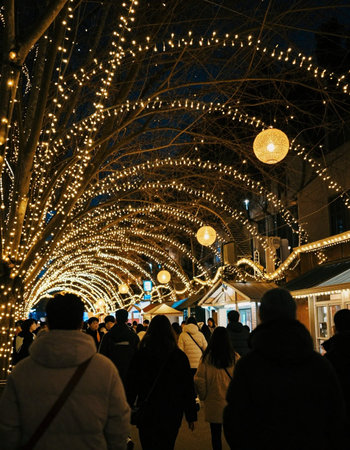 Christmas market in Moscowの写真素材
