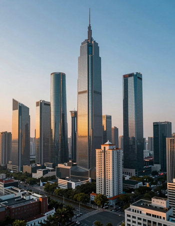 Lujiazui Finance and Trade Zone of the modern city
