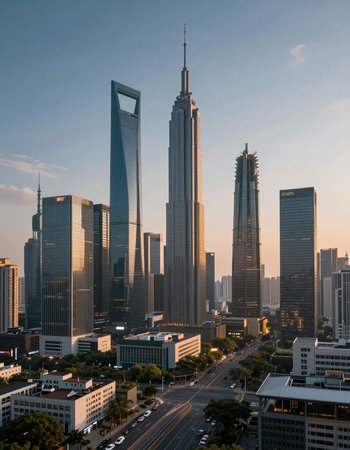 Lujiazui Finance and Trade Zone of the modern city