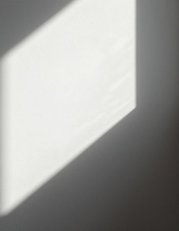 shadow on the white wall in the morning, closeup of photoの写真素材
