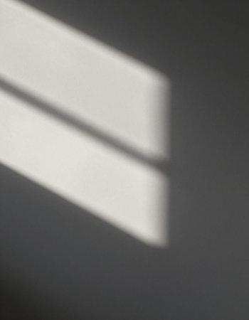 shadow on white wall, closeup photo with shallow depth of fieldの写真素材