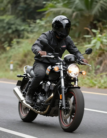 Private motorcycle on road no.1001 8 km from Chiangmai Business Area.