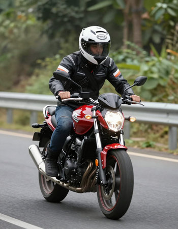 Private motorcycle of Thailand. Photo at road no 121 about 8 km from downtown Chiangmai, thailand.