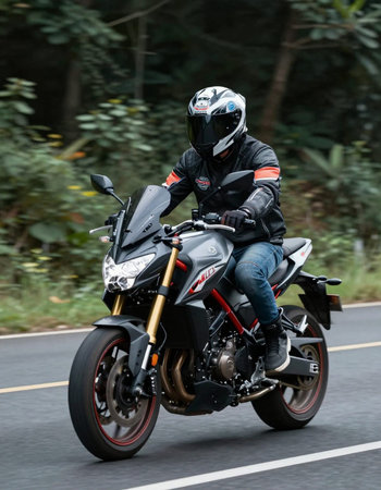 Private Motorcycle. Photo at road no 121 about 8 km from downtown Chiangmai, thailand.