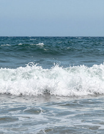 sea surf wave on the beach, landscape of the sea, nature