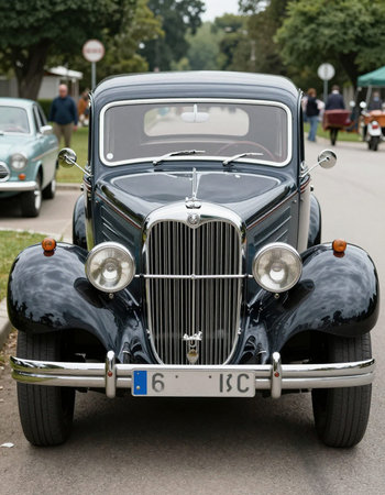 Classic car exhibition in Berlin, Germany.の写真素材