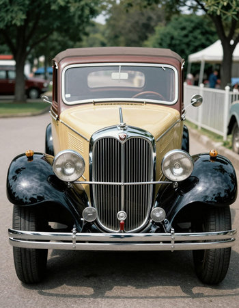 A 1930 Ford car at the West Sussex Classic Car Show.の写真素材