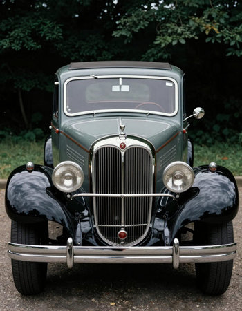 An old American car at the Annual Classic Car Show.の写真素材
