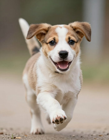 Dog photographed outdoors in the nature on a sunny day.の写真素材