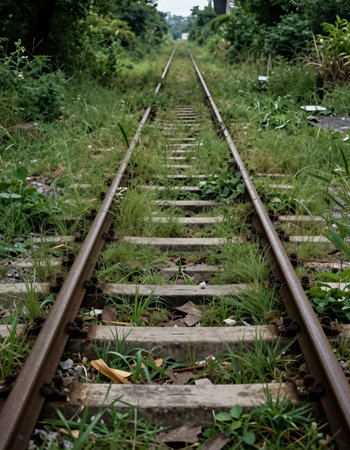 Railway tracks in the forest. Railway tracks in the forest.の写真素材