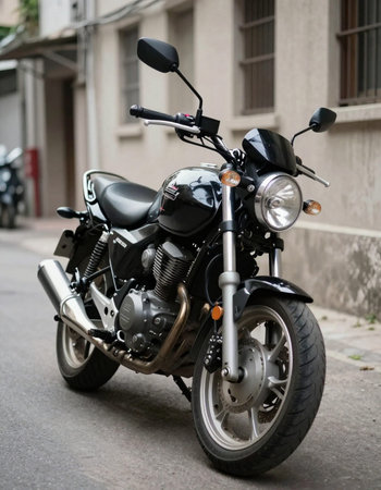 Motorcycle in the city. Motorcycle in the city. Motorcycle in the city.