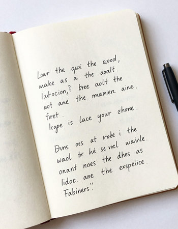 Notebook and pen on a white background with the inscriptions.