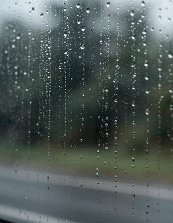 rain drops on the glass of the car, raindrops on the glass