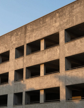 Modern apartment building exterior. Facade of a modern apartment building.の写真素材