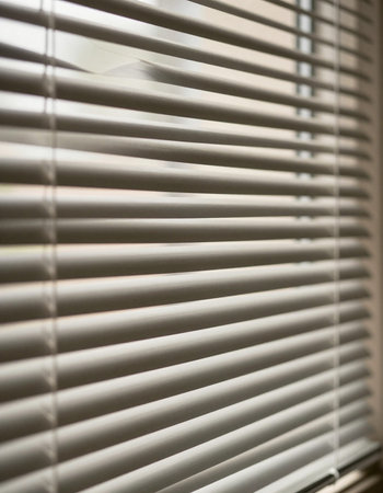 Blinds on the window, close-up. Selective focusの写真素材