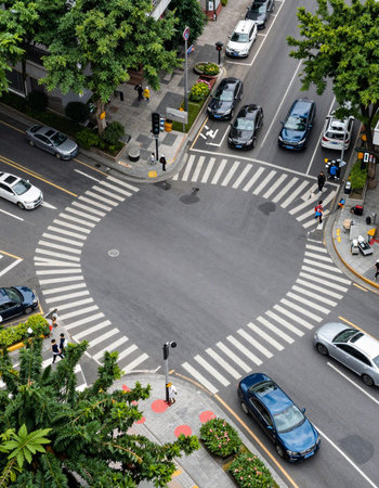 Top view of traffic jam in Bangkok, Thailand
