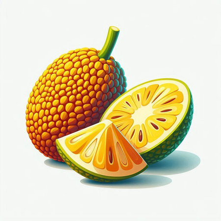 Kiwano fruit on white background. Vector illustration. Eps 10.