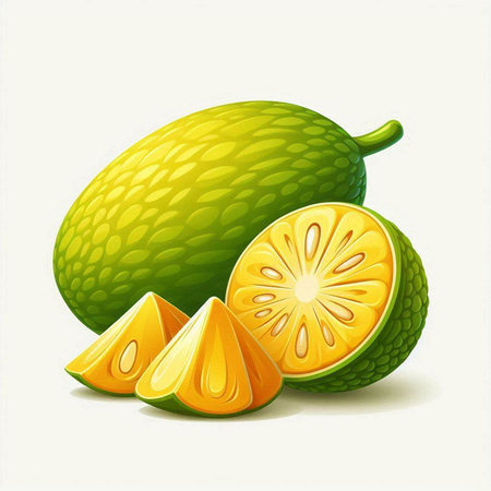 Illustration of fresh kiwi fruit on white background - vector