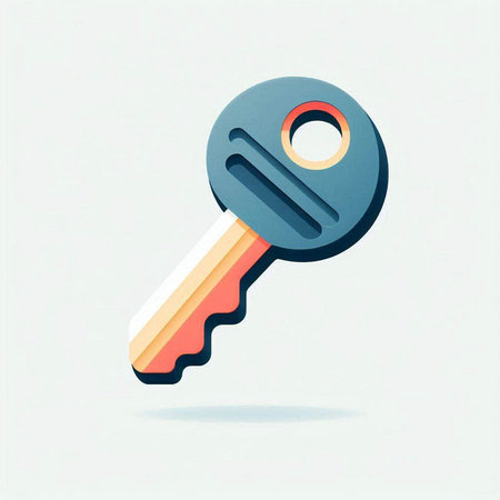 Key icon on white background. Vector illustration. Eps 10 file.