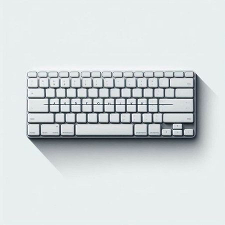 Computer keyboard isolated on white background. Vector illustration. Eps 10.
