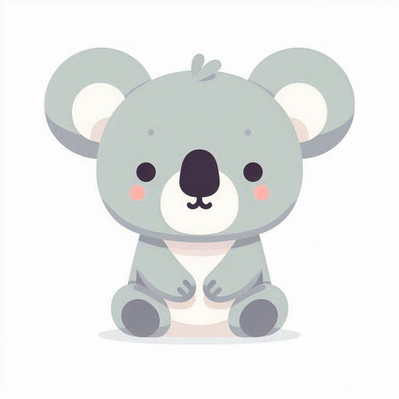 Cute koala. Vector illustration of a cartoon koala.の写真素材