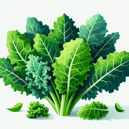Lettuce. Vector illustration on white background. Isolated.