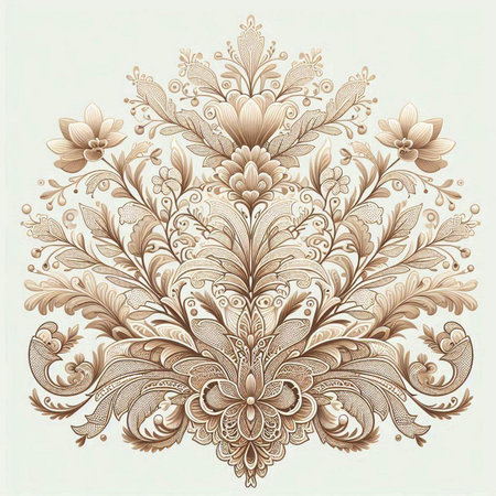 Vintage pattern in baroque style. Ornate element for design.の写真素材
