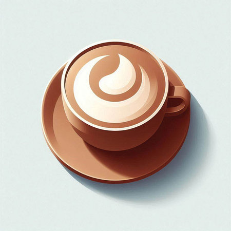 Coffee cup icon. Illustration of coffee cup vector icon.の写真素材
