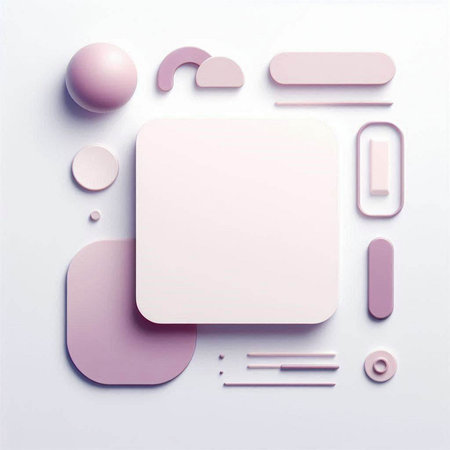 Abstract geometric shapes on a white background. 3d rendering, 3d illustration.